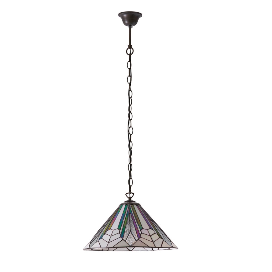 Endon 63937 - Suspension à chaîne Tiffany ASTORIA 1xE27/60W/230V Ø 40 cm