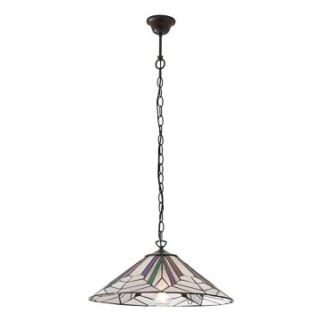 Endon 63938 - Lustre à chaîne Tiffany ASTORIA 1xE27/60W/230V Ø 48 cm