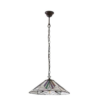 Endon 63938 - Lustre à chaîne Tiffany ASTORIA 1xE27/60W/230V Ø 48 cm