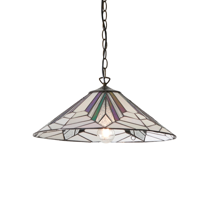 Endon 63938 - Lustre à chaîne Tiffany ASTORIA 1xE27/60W/230V Ø 48 cm