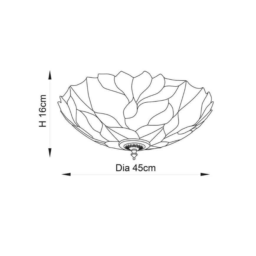 Endon 63960 - Plafonnier BOTANICA 2xE27/60W/230V Ø 45 cm