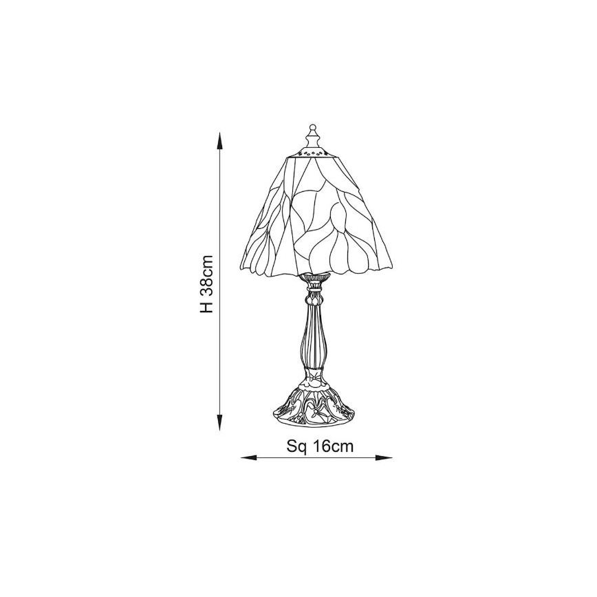 Endon 63963 - Lampe de table Tiffany BOTANICA 1xE14/40W/230V Ø 16 cm
