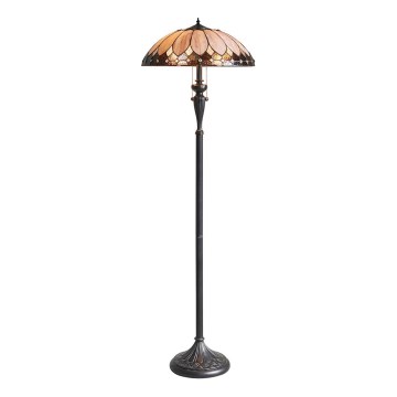 Endon 63972 - Lampadaire Tiffany BROOKLYN 2xE27/60W/230V Ø 50 cm