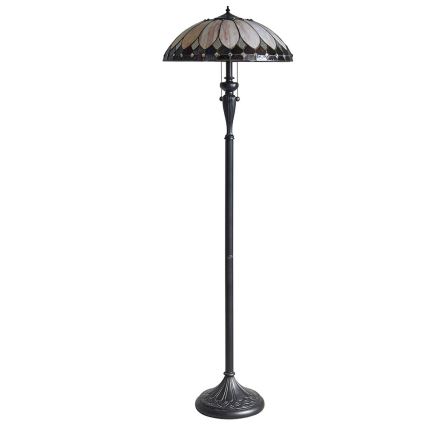 Endon 63972 - Lampadaire Tiffany BROOKLYN 2xE27/60W/230V Ø 50 cm