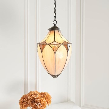 Endon 63974 - Suspension à chaîne BROOKLYN 1xE27/60W/230V marron