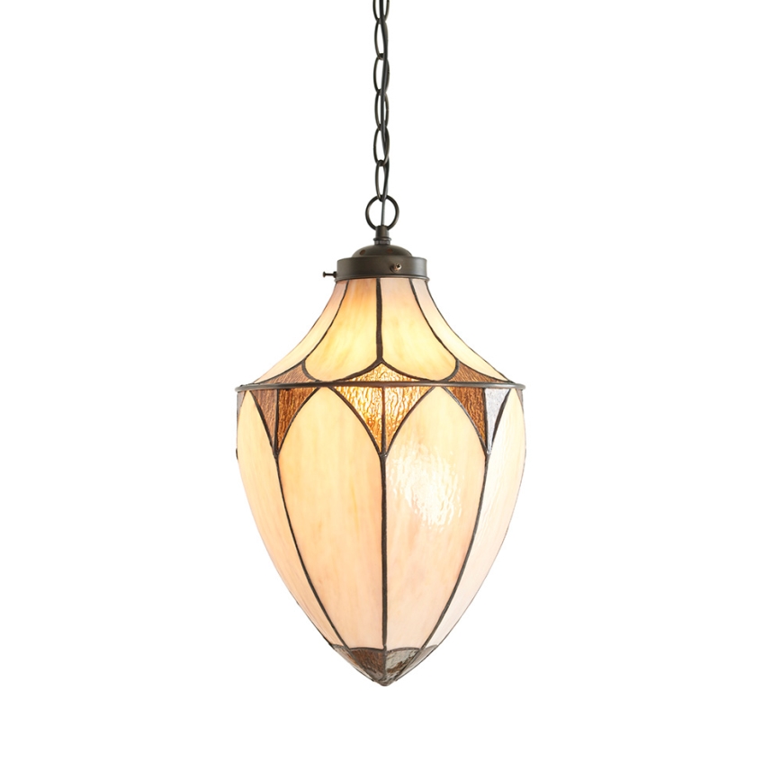 Endon 63974 - Suspension à chaîne BROOKLYN 1xE27/60W/230V marron