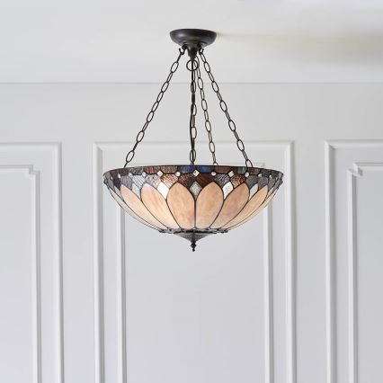 Endon 63976 - Lustre à chaîne BROOKLYN 3xE27/60W/230V diamètre 50 cm