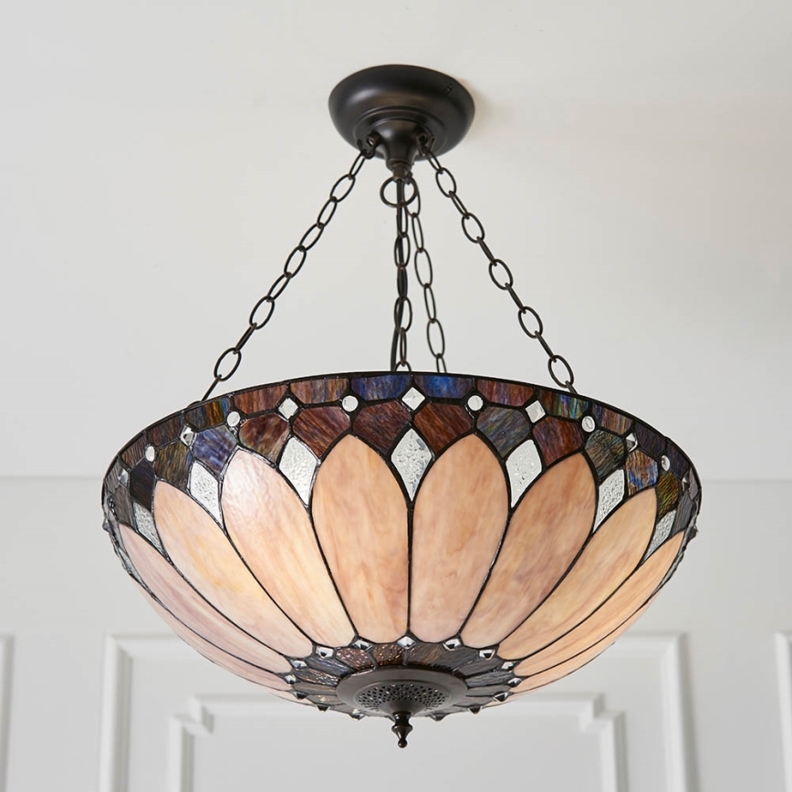 Endon 63976 - Lustre à chaîne BROOKLYN 3xE27/60W/230V diamètre 50 cm