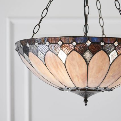 Endon 63976 - Lustre à chaîne BROOKLYN 3xE27/60W/230V diamètre 50 cm