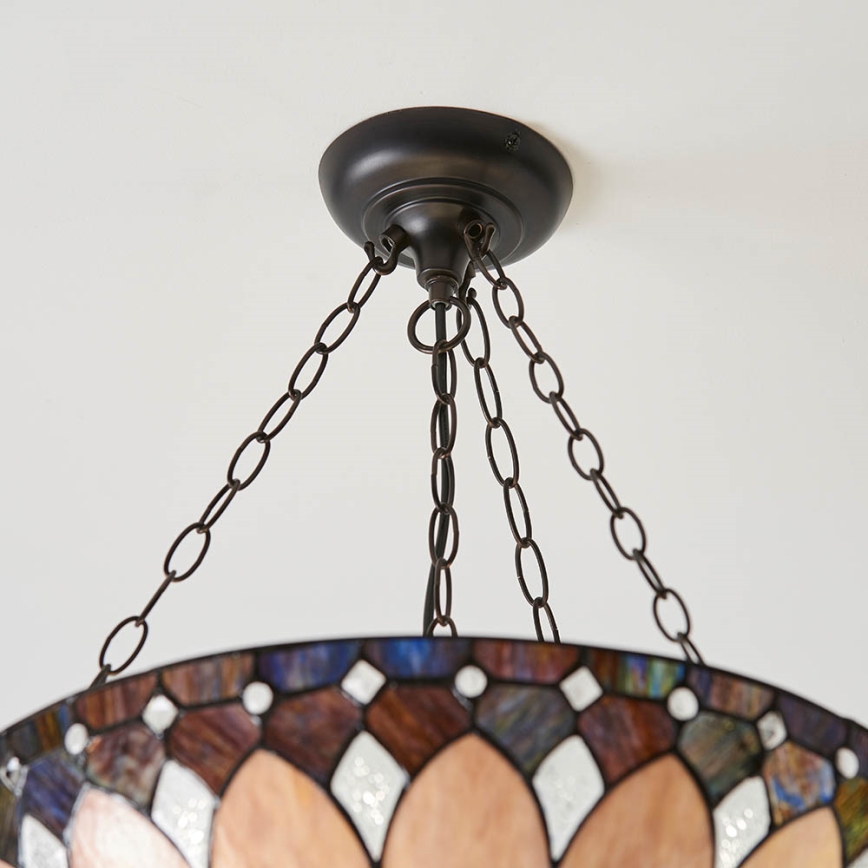 Endon 63976 - Lustre à chaîne BROOKLYN 3xE27/60W/230V diamètre 50 cm