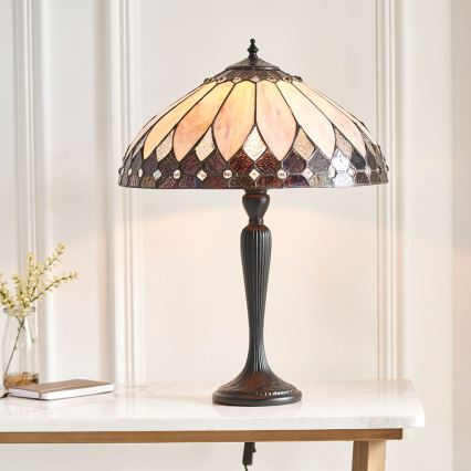Endon 63982 - Lampe de table BROOKLYN 1xE27/60W/230V Ø 40 cm
