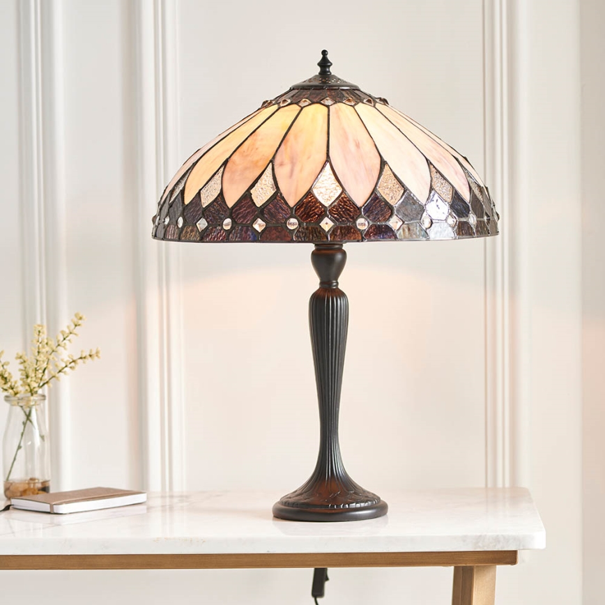 Endon 63982 - Lampe de table BROOKLYN 1xE27/60W/230V Ø 40 cm