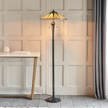 Endon 64041 - Lampadaire Tiffany DARK STAR 2xE27/60W/230V Ø 49 cm