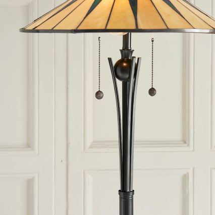 Endon 64041 - Lampadaire Tiffany DARK STAR 2xE27/60W/230V Ø 49 cm