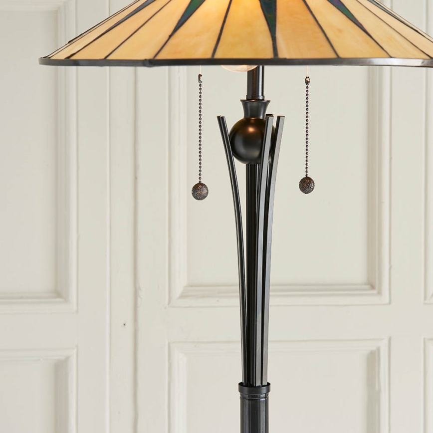 Endon 64041 - Lampadaire Tiffany DARK STAR 2xE27/60W/230V Ø 49 cm
