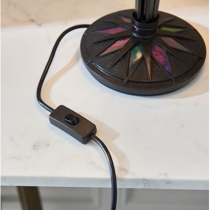 Endon 64045 - Lampe de table Tiffany DARK STAR 2xE27/60W/230V Ø 49 cm