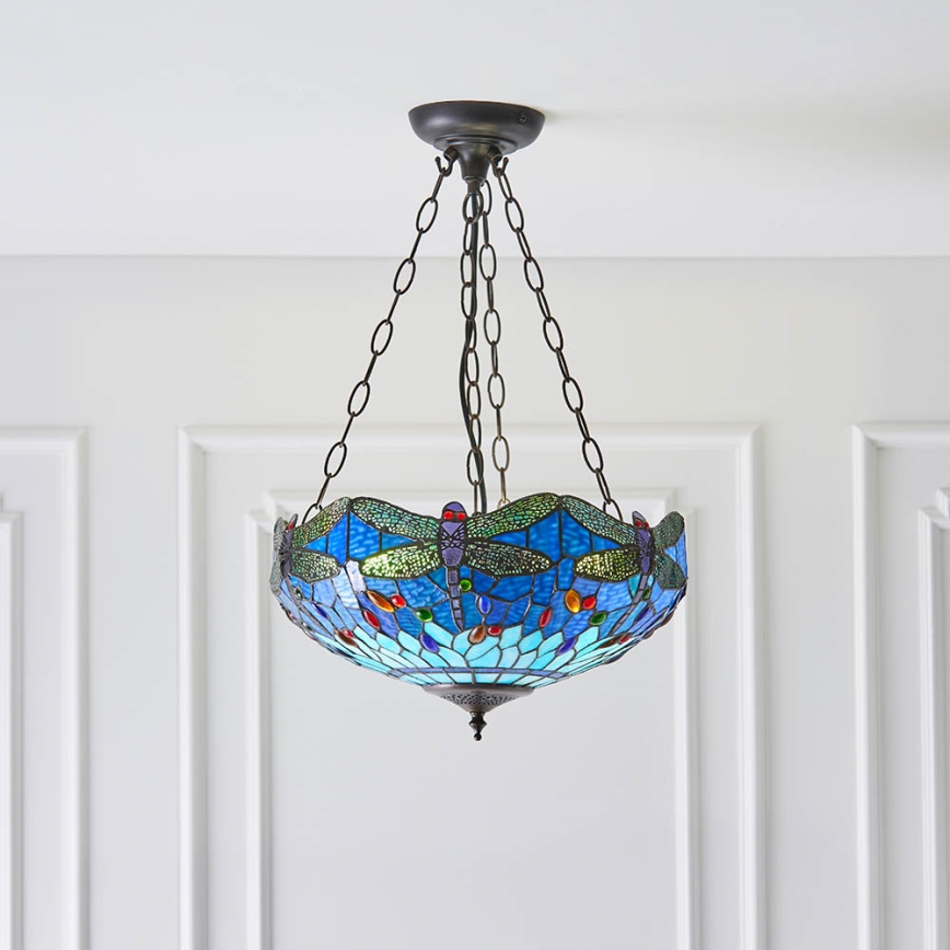 Endon 64075 - Lustre à chaîne DRAGONFLY 3xE27/60W/230V Ø 41 cm