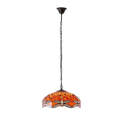 Endon 64081 - Lustre sur chaîne Tiffany DRAGONFLY 3xE27/60W/230V Ø 41 cm