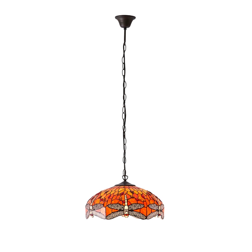 Endon 64081 - Lustre sur chaîne Tiffany DRAGONFLY 3xE27/60W/230V Ø 41 cm