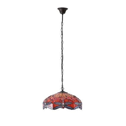 Endon 64081 - Lustre sur chaîne Tiffany DRAGONFLY 3xE27/60W/230V Ø 41 cm