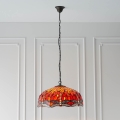 Endon 64082 - Lustre sur chaîne Tiffany DRAGONFLY 3xE27/60W/230V Ø 50 cm