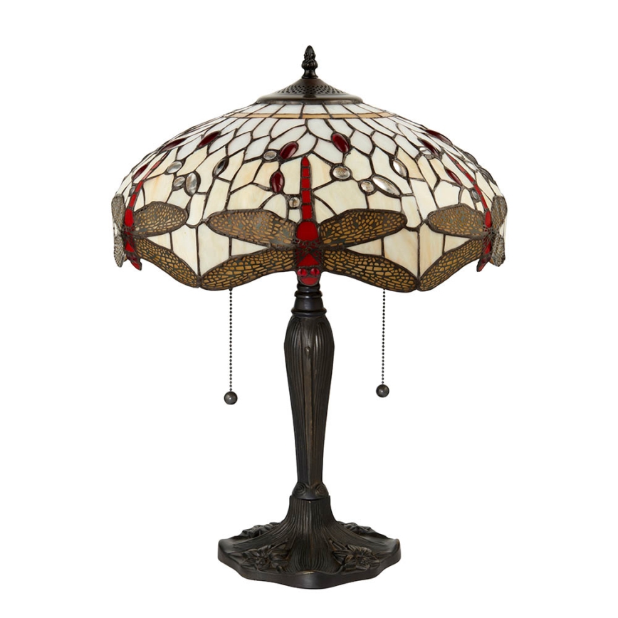 Endon 64085 - Lampe de table LIBELLULE 2xE27/60W/230V d. 41 cm