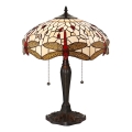 Endon 64085 - Lampe de table Tiffany DRAGONFLY 2xE27/60W/230V Ø 41 cm