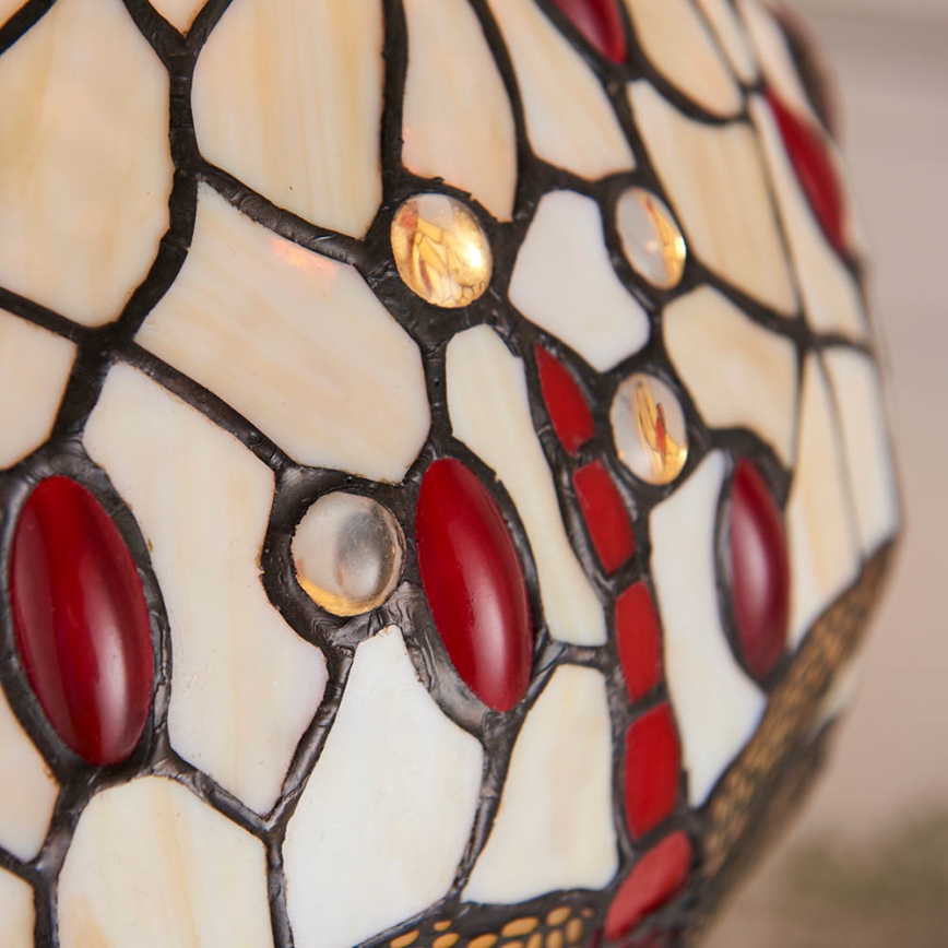 Endon 64086 - Lampe de table Tiffany DRAGONFLY 2xE27/60W/230V Ø 30 cm