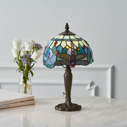 Endon 64088 - Lampe de table Tiffany DRAGONFLY 1xE14/40W/230V Ø 20 cm