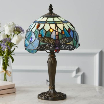 Endon 64088 - Lampe de table Tiffany DRAGONFLY 1xE14/7W/230V diam. 20 cm