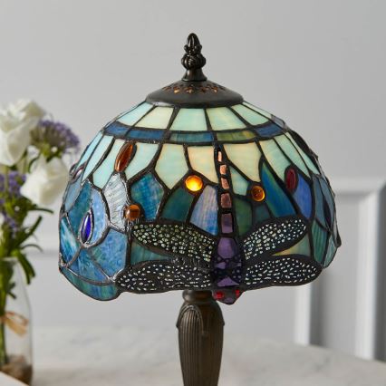 Endon 64088 - Lampe de table Tiffany DRAGONFLY 1xE14/7W/230V diam. 20 cm