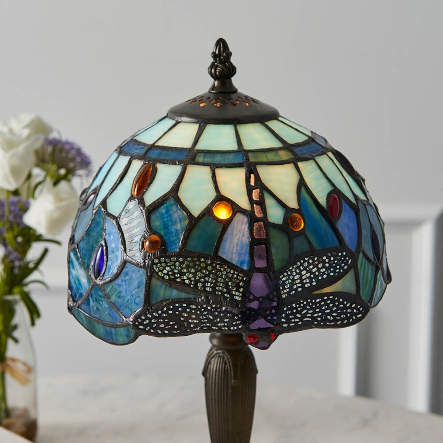 Endon 64088 - Lampe de table Tiffany DRAGONFLY 1xE14/7W/230V diam. 20 cm