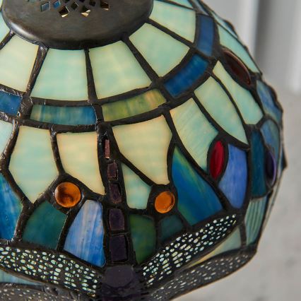 Endon 64088 - Lampe de table Tiffany DRAGONFLY 1xE14/7W/230V diam. 20 cm