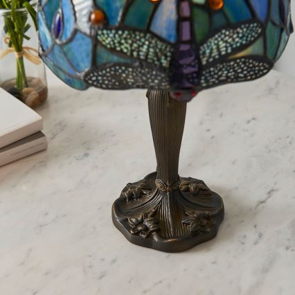 Endon 64088 - Lampe de table Tiffany DRAGONFLY 1xE14/7W/230V diam. 20 cm