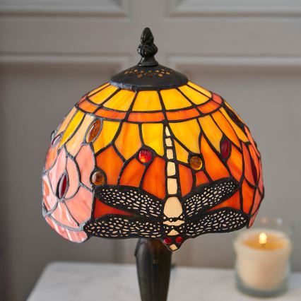 Endon 64091 - Lampe de table Tiffany DRAGONFLY 1xE14/7W/230V Ø 20 cm