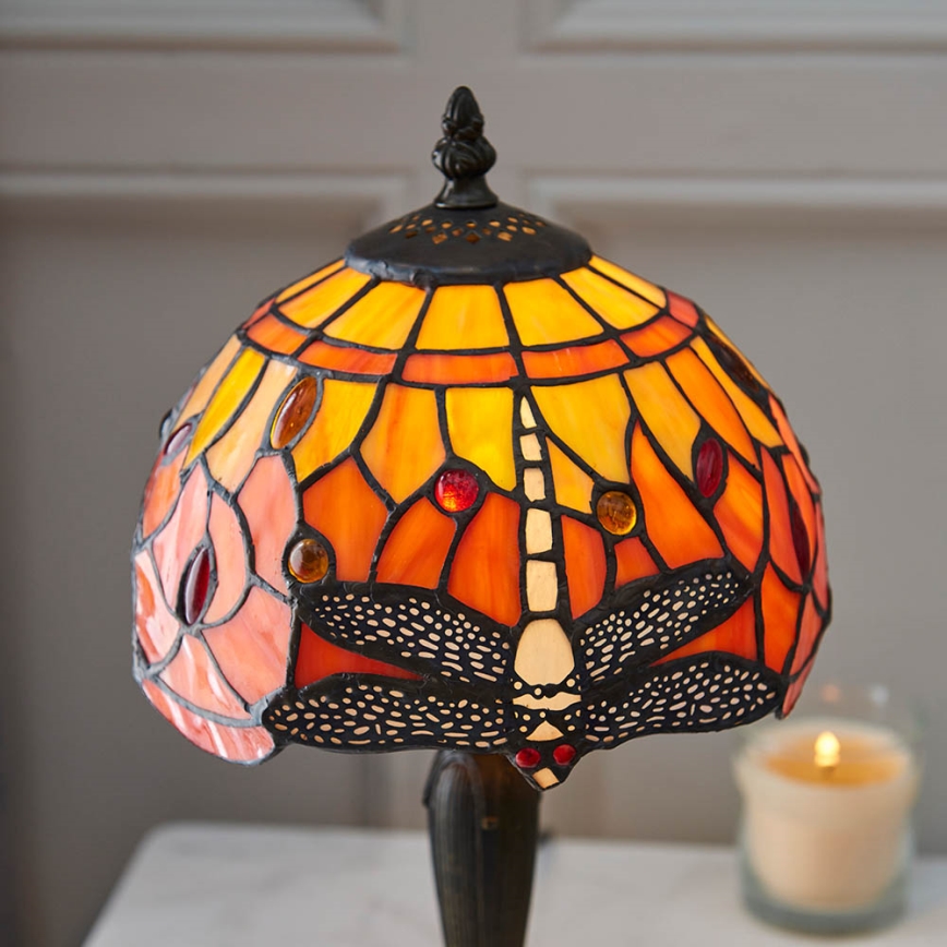 Endon 64091 - Lampe de table Tiffany DRAGONFLY 1xE14/7W/230V Ø 20 cm