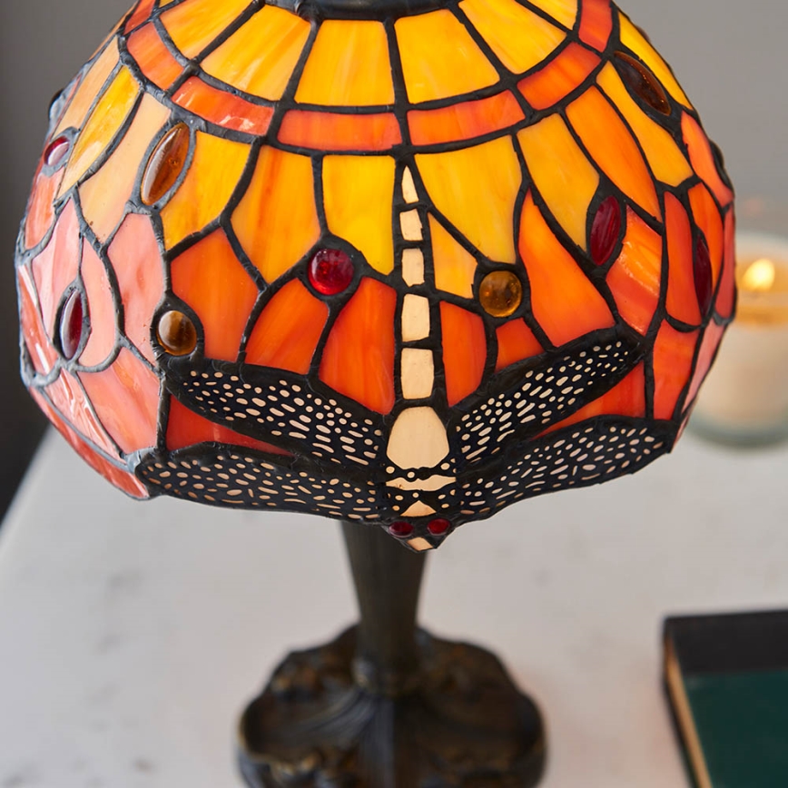 Endon 64091 - Lampe de table Tiffany DRAGONFLY 1xE14/7W/230V Ø 20 cm