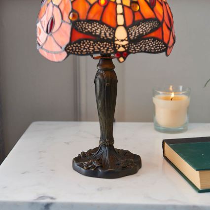 Endon 64091 - Lampe de table Tiffany DRAGONFLY 1xE14/7W/230V Ø 20 cm