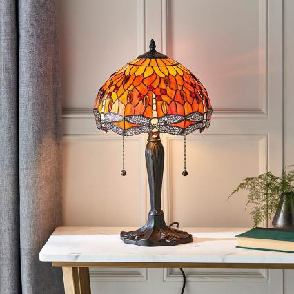 Endon 64092 - Lampe de table DRAGONFLY 2xE27/60W/230V Ø 30 cm