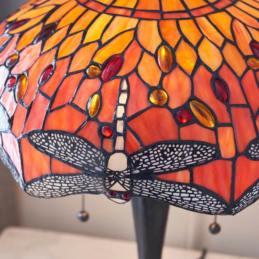 Endon 64093 - Lampe de table Tiffany DRAGONFLY 2x E27/60W/230V Ø 41 cm