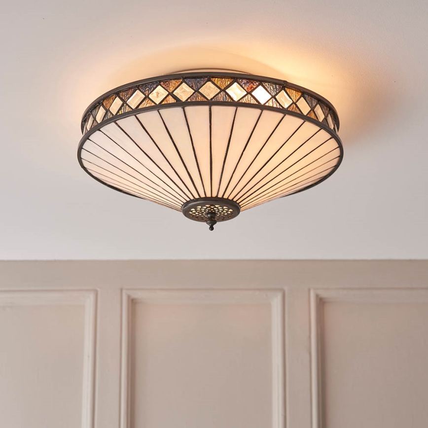 Endon 64145 - Plafonnier FARGO 2xE27/60W/230V d. 41,5 cm