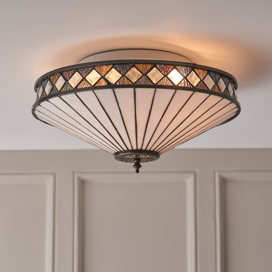 Endon 64145 - Plafonnier FARGO 2xE27/60W/230V d. 41,5 cm