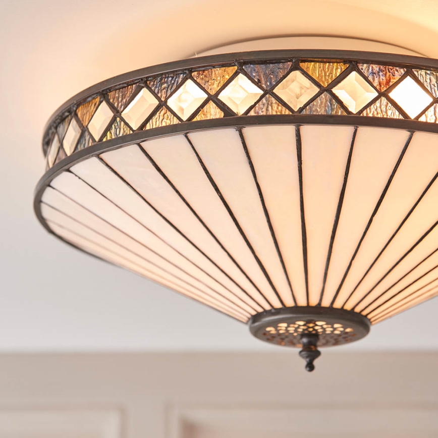 Endon 64145 - Plafonnier FARGO 2xE27/60W/230V d. 41,5 cm