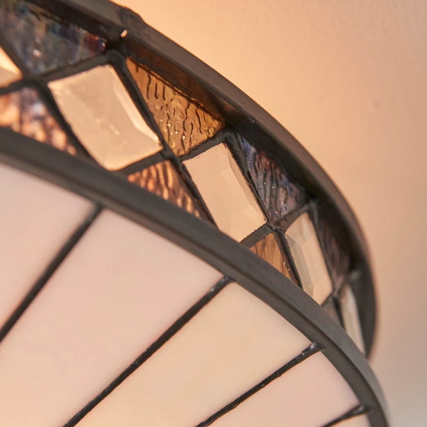 Endon 64145 - Plafonnier Tiffany FARGO 2xE27/60W/230V Ø 41,5 cm