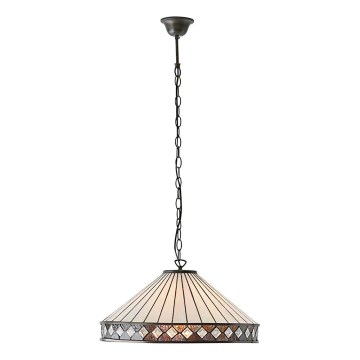 Endon 64147 - Lustre Tiffany sur chaîne FARGO 1xE27/60W/230V Ø 50 cm