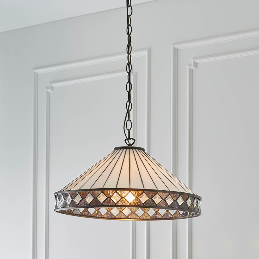 Endon 64147 - Suspension chaîne FARGO 1xE27/60W/230V d. 50 cm
