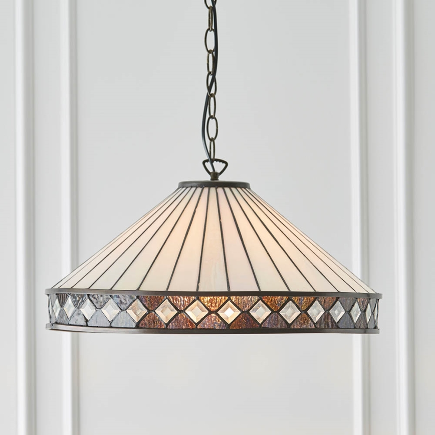 Endon 64147 - Suspension chaîne FARGO 1xE27/60W/230V d. 50 cm