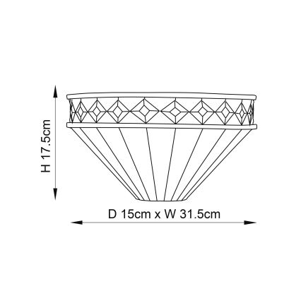 Endon 64149 - Applique murale Tiffany FARGO 1xE14/40W/230V