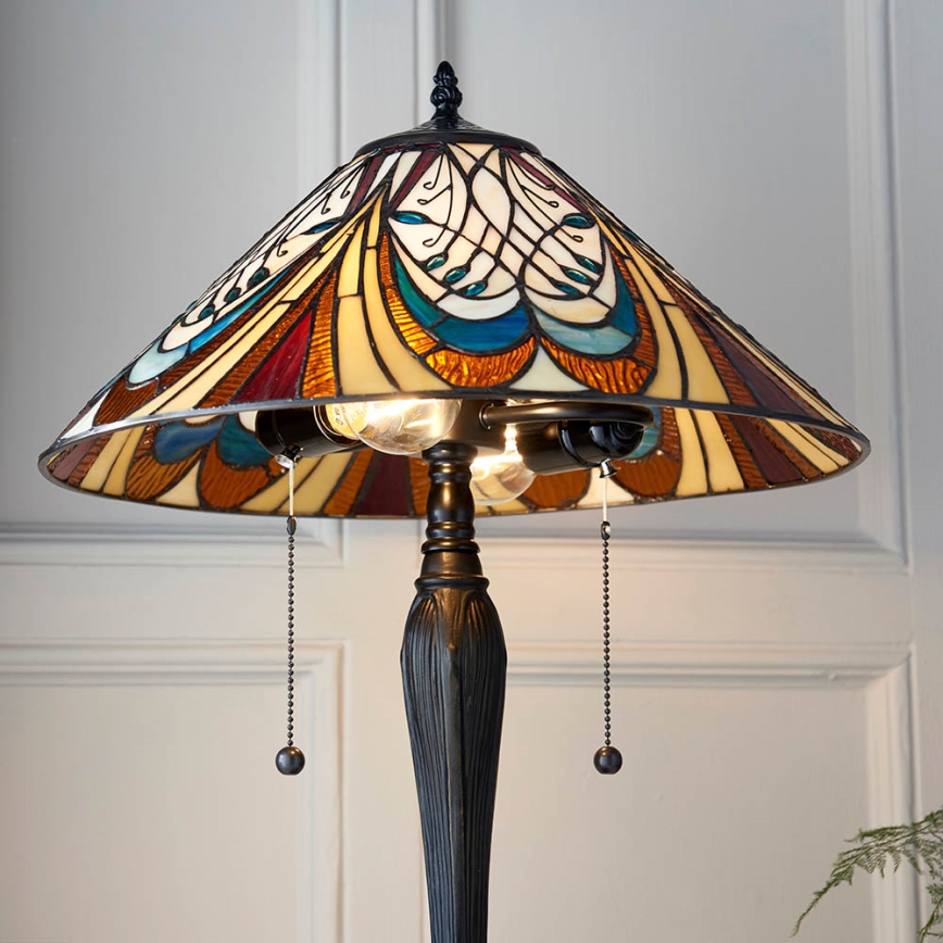 Endon 64163 - Lampe de table HECTOR 2 x E27 / 60 W / 230 V, Ø 40 cm