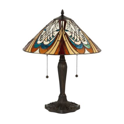 Endon 64163 - Lampe de table Tiffany HECTOR 2xE27/60W/230V Ø 40 cm
